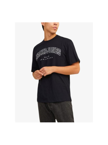 JACK&JONES Jjecaleb Varsity Tee SS O-Neck Noos Black