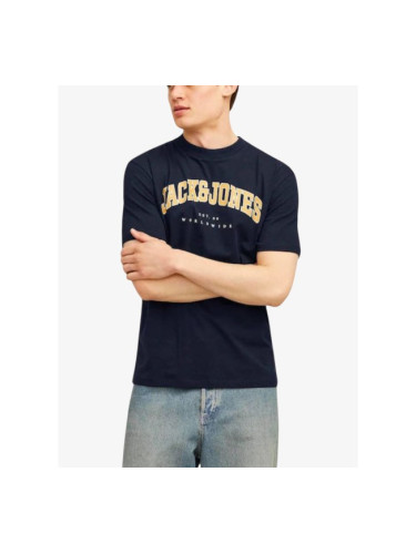 JACK&JONES Jjecaleb Varsity Tee SS O-Neck Noos Navy