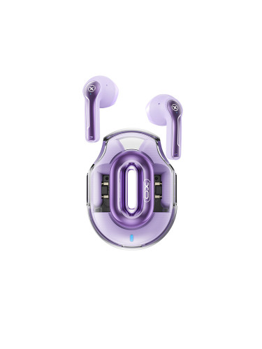 Слушалки Bluetooth безжични XO X43 TWS, светлолилави
