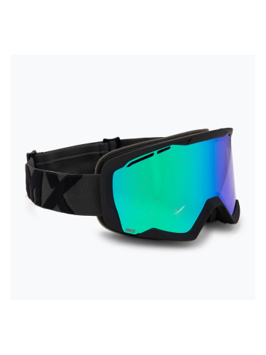 Скиорска маска IMX Snow black matt/black/green irridium/brown