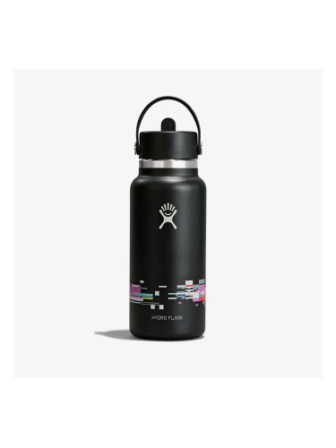 Бутилка Hydro Flask 946 ml Wide Flex Straw Cap Glitch Black 946 ml