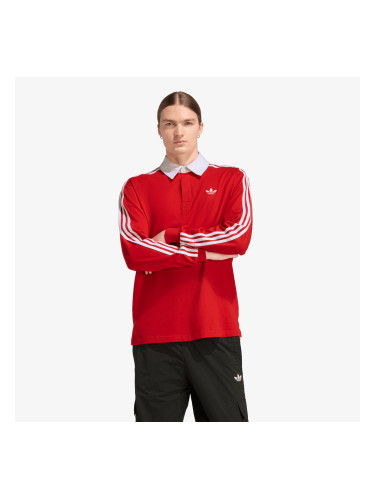 Тениска adidas 3-STRIPES Rugby Longsleeve Polo Better Scarlet S