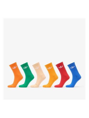 Чорапи adidas Trefoil Cushion Crew Socks 6-Pack Halo Blush/ Blue/ Green S