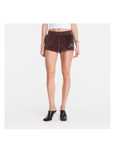Къси панталони Sporty & Rich Juicy Script Velour Short Chocolate XS