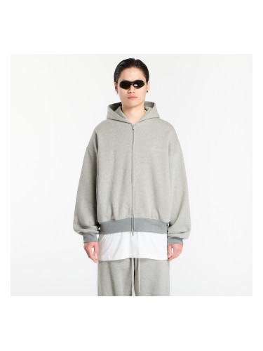 Суитшърт Fear of God Essentials Signature Classic Full Zip Hoodie Concrete Heather/ Dark Concrete Heather XXL