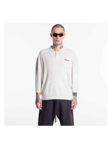 Тениска Fear of God Essentials Signature 3 4 Sleeve 90'S Polo Heather Oatmeal S