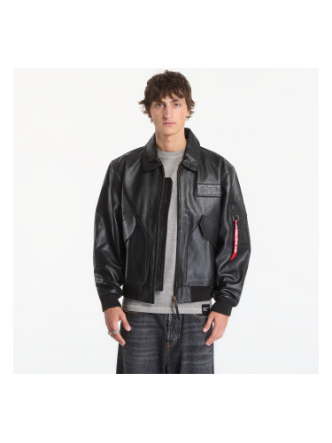 Bomber Alpha Industries CWU-45/P Leather Vintage Black M