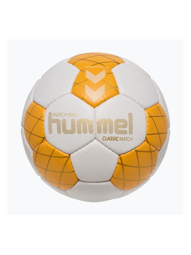 Топка за хандбал Hummel Classic Match HB off white/orange/gold size 3