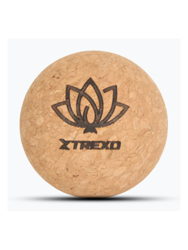 Масажна топка XTREXO от корк 6 cm натурална