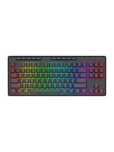  Гейминг клавиатура Redragon - Shiva TKL Pro, безжична, RGB, черна