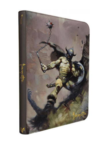  Папка за съхранение на карти Ultra Pro - Frank Frazetta: Warrior with Ball and Chain, 9-Pocket Zippered Premium Pro-Binder (360 бр.)