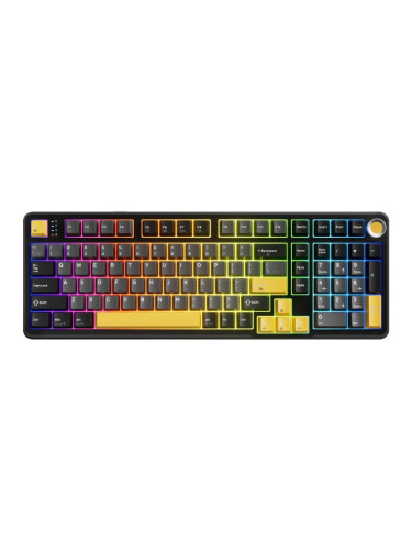  Механична клавиатура Marvo - Titan 98, Banana Crystal, RGB, черна