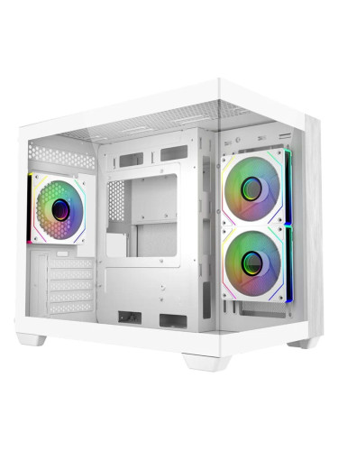 Кутия CoolerMaster Elite 481 Wood - Бяла