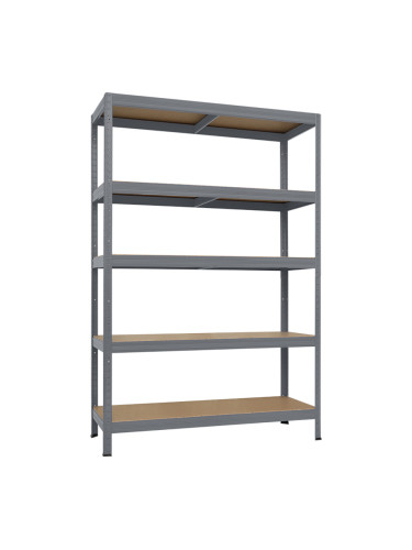 Метален стелаж STAR PLUS 180x120x60 см, до 250 кг на рафт - сив