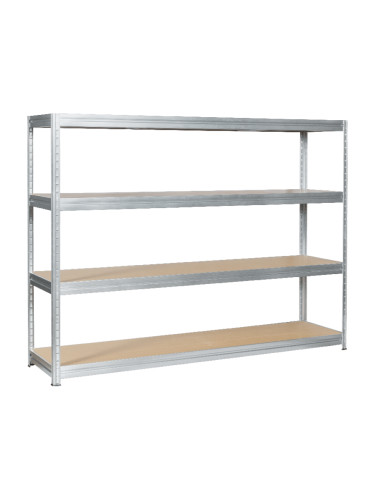 Метален стелаж MEGA 177x240x60 см, до 450 кг на рафт - цинк