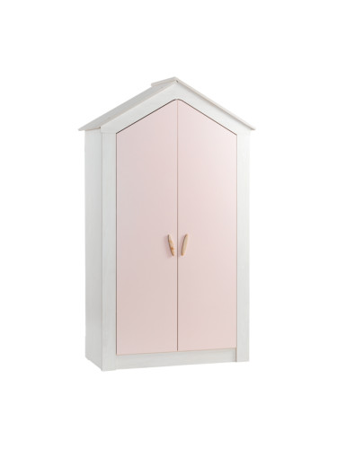 Двукрилен гардероб Sonata Pink House, Детски,  Височина 208 см