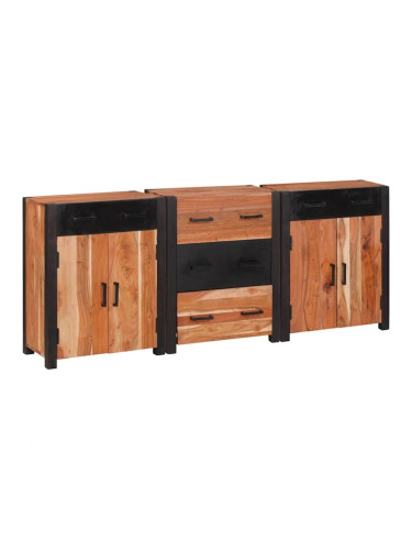 Sonata H Служебен шкаф с чекмедже 3 pcs Кафяво 165 x 30 x 75 см