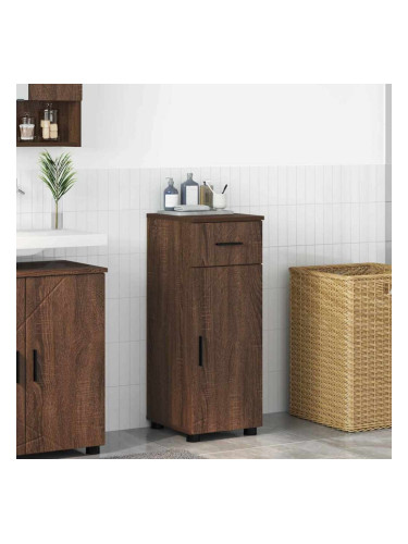Sonata H Шкаф за баня с врата Кафяв дъб 30 x 35 x 80 см Инженерно дърво