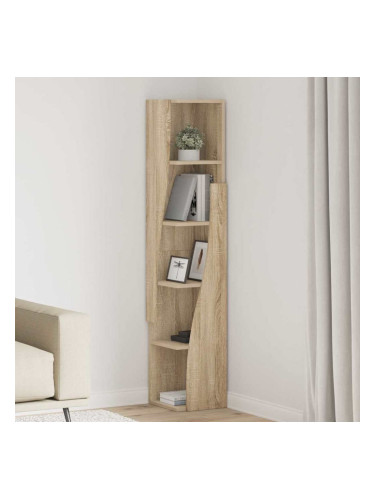 Sonata H Ъглов шкаф Бяло 27,5x27x140см Инженерно дърво