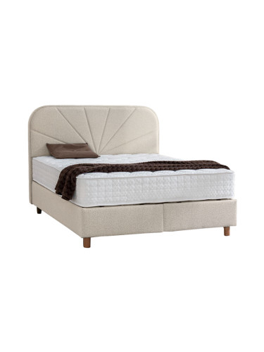 Тапицирана спалня с матрак DELUX PREMIUM 180 x 200 - крем