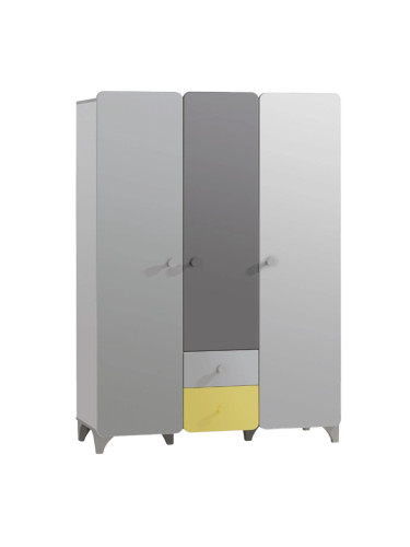 Трикрилен детски гардероб MINIA 143х53х200 см