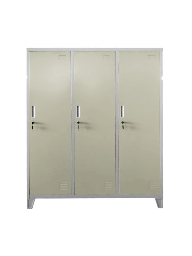 Метален шкаф Sonata Blum CR-1604-3 JZ - сив / бежов