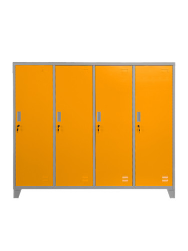 Метален шкаф Sonata Blum CR-1604-4 JZ - сив / оранжев