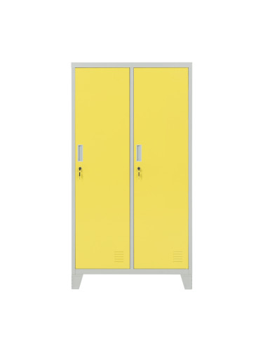 Метален шкаф Sonata Blum CR-1604-2 JZ - Сив / жълт