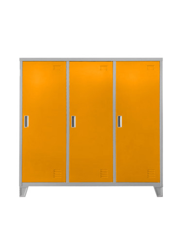 Метален шкаф Sonata Blum CR-1605-3 JZ - сив / оранжев