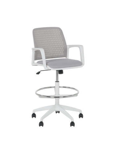 Работен офис стол Sonata Blum 7556 W - светлосив