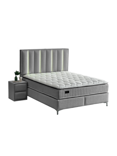 Тапицирана спалня с матрак MINI MOONLIGHT 160 х 200 - сив 620