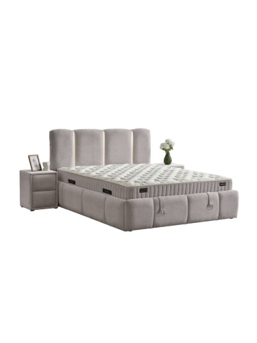 Тапицирана спалня с матрак ALLURE 160 x 200 - крем 020
