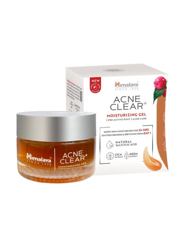 Acne Clear + Хидратиращ гел за лице, Himalaya Wellness, 50 ml