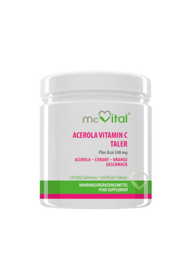McVital ® Витамин С + Aцерола и Aкай 120 таблетки | Vitabay