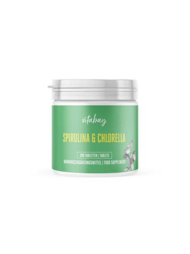 Spirulina & Chlorella Extrakt - Спирулина и хлорела, 200 таблетки Vitabay