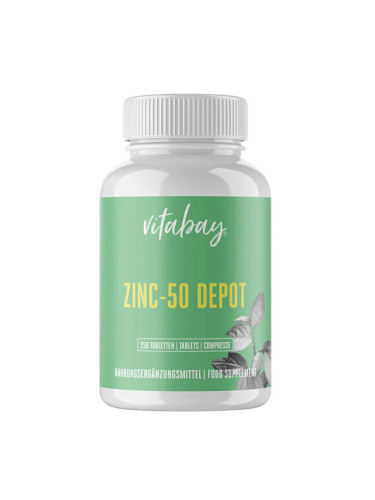 Имунитет - Цинк (глюконат) - Zinc-50 Depot, 12.5 mg х 250 таблетки