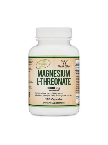 Magnesium L-threonate/ Магнезий Л-треонат, 100 капсули Double Wood