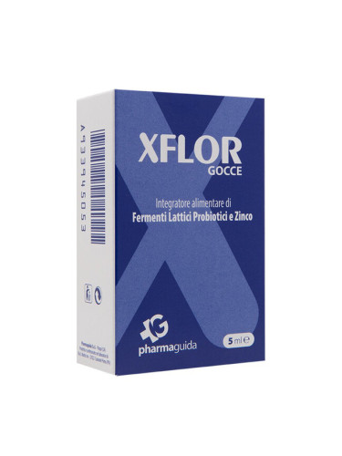 XFLOR Gocce/ Пробиотици 2 млрд. активни пробиотици + цинк x 5 ml капки, Pharmaguida