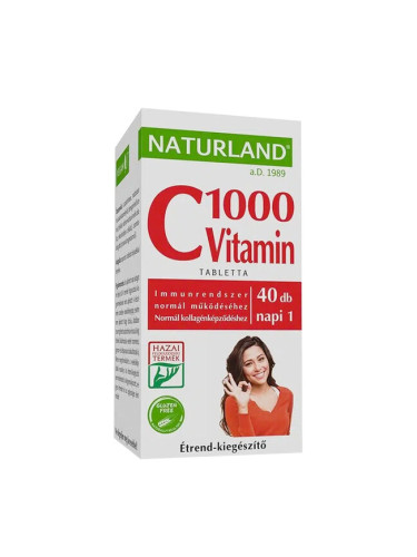 Витамин C 1000 mg x 40 таблетки | Naturland