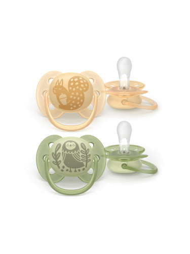 Philips Avent Pacifier Ultra Soft SCF091/46, 6-18 м., 2 броя
