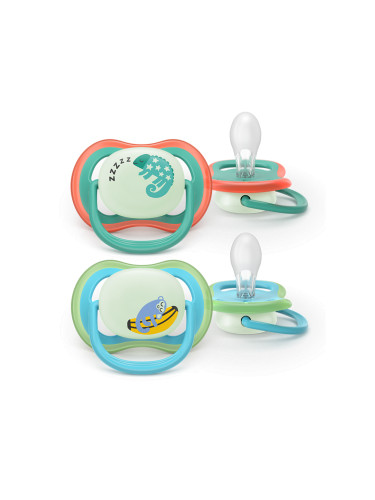 Philips Avent Pacifier Ultra Air NightTime SCF376/28, 6-18 м., 2 броя