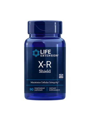 ЛАЙФ ЕКСТЕНШЪН X-R SHIELD СПИРУЛИНА, МАТОЧИНА + ГИНКО БИЛОБА капсули * 90