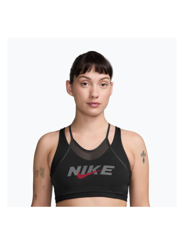 Спортен сутиен  Nike One black/smoke grey/university red