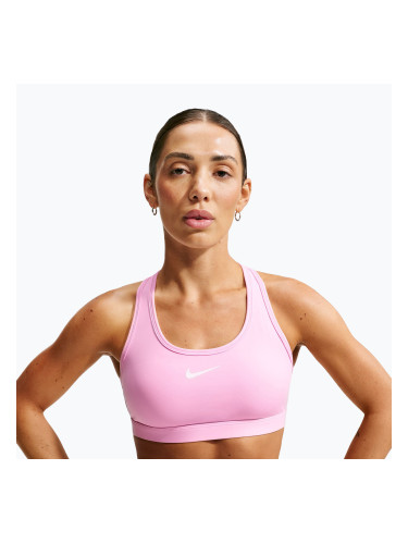 Спортен сутиен  Nike Swoosh pink rise/white
