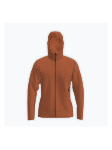 Мъжки суитшърт за трекинг Salewa Puez Rocca Polarlite Hood Bombay Brown