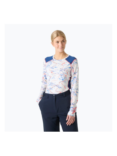 Дамски термоактивен суитшърт Helly Hansen Lifa Active white slope map aop