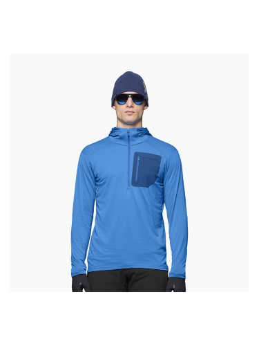 Мъжки суитшърт за трекинг NORRONA Falketind Warm1 Hood brilliant blue/dark blue