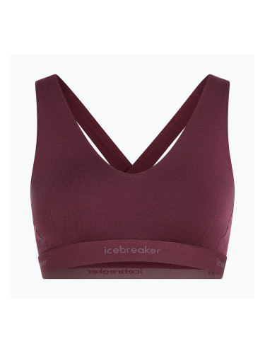 Термоактивен сутиен icebreaker Merino 125 Cool-Lite Sprite Racerback dark berry