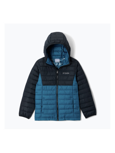 Детско яке Columbia Powder Lite II Hooded phoenix blue/black