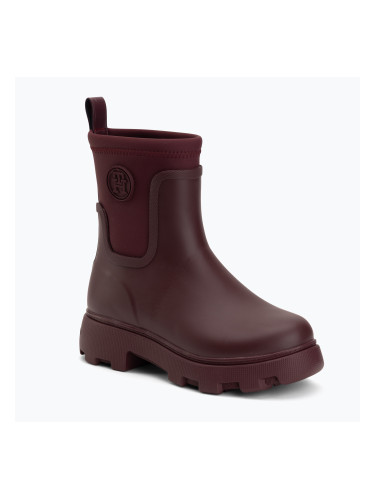 Дамски гумени ботуши Tommy Hilfiger Stamp Warm Ankle oxblood